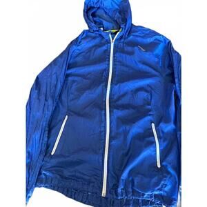Hind Blue Hooded Running Jacket M